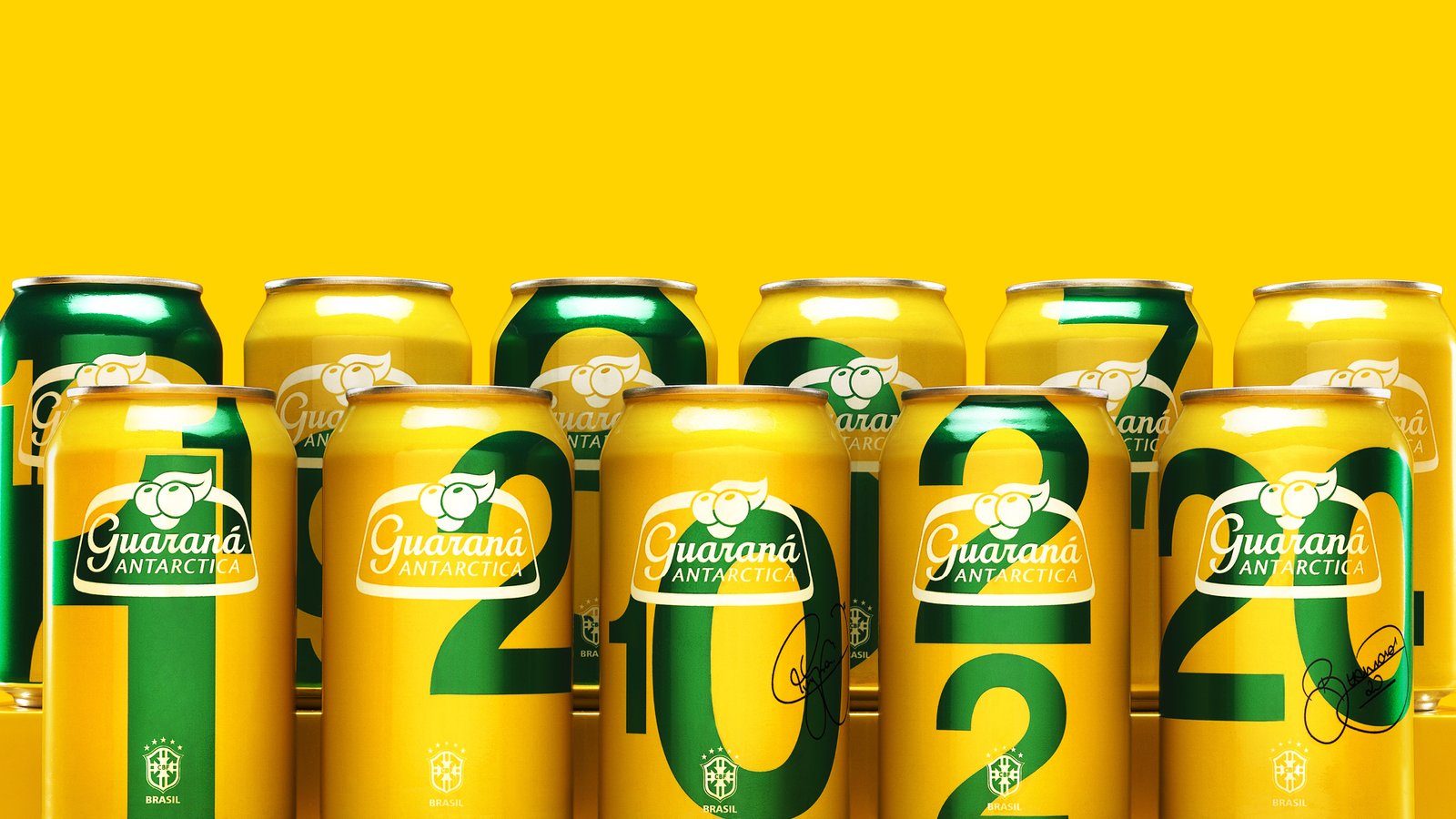 Guarana Antarctica special edition packages for the World Cup