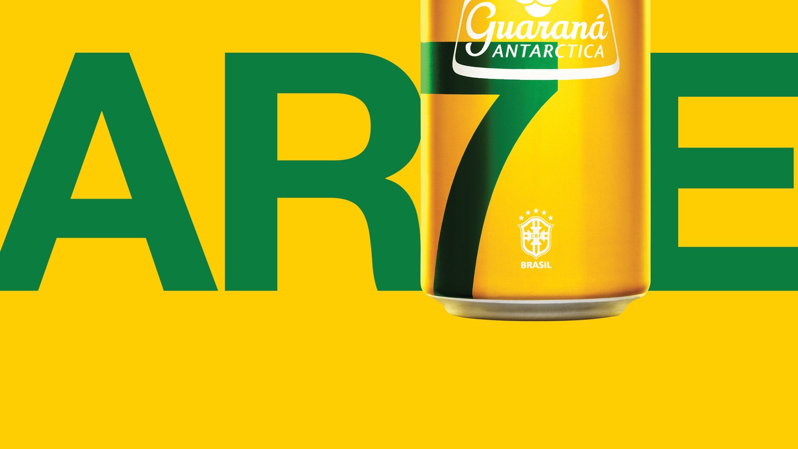 Poster for Guarana Antarctica special edition packages for the World Cup. Headline: Art